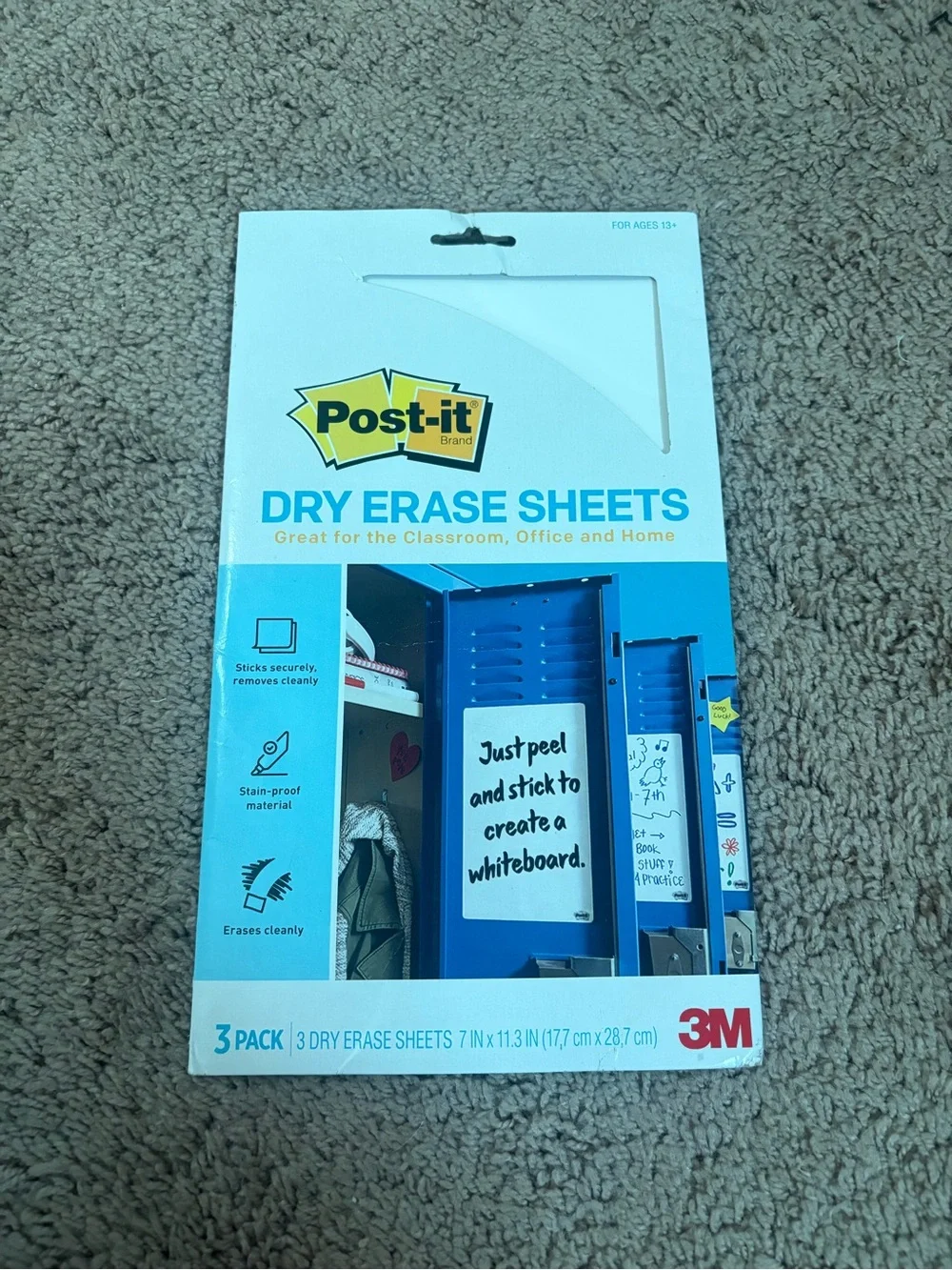 Post-it Blue Dry Erase Sheets (3 Pack)